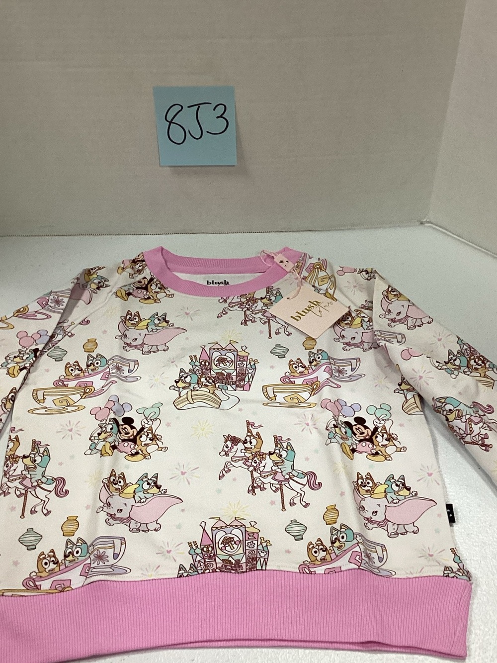 Blush Pink Disney-Style Kids Pullover Top